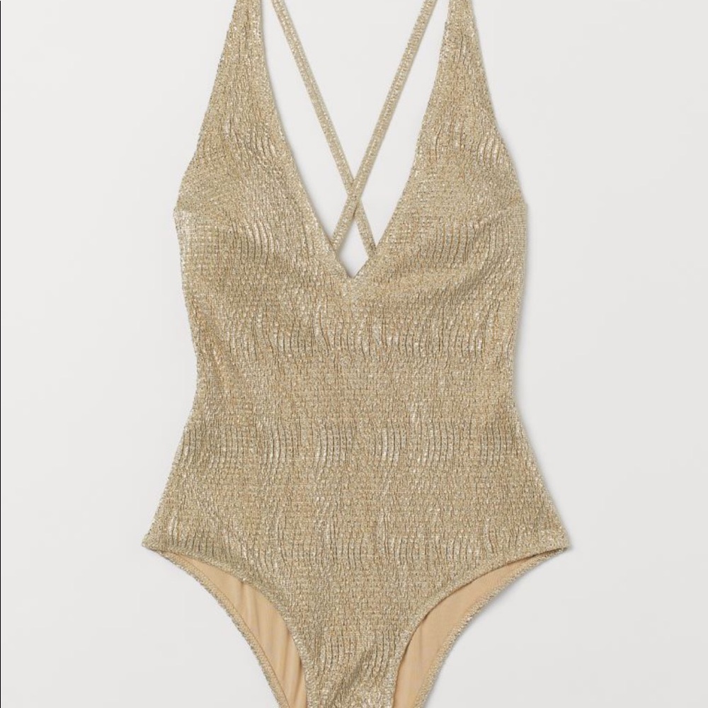 BRAND NEW H&M GOLD ONE PIECE